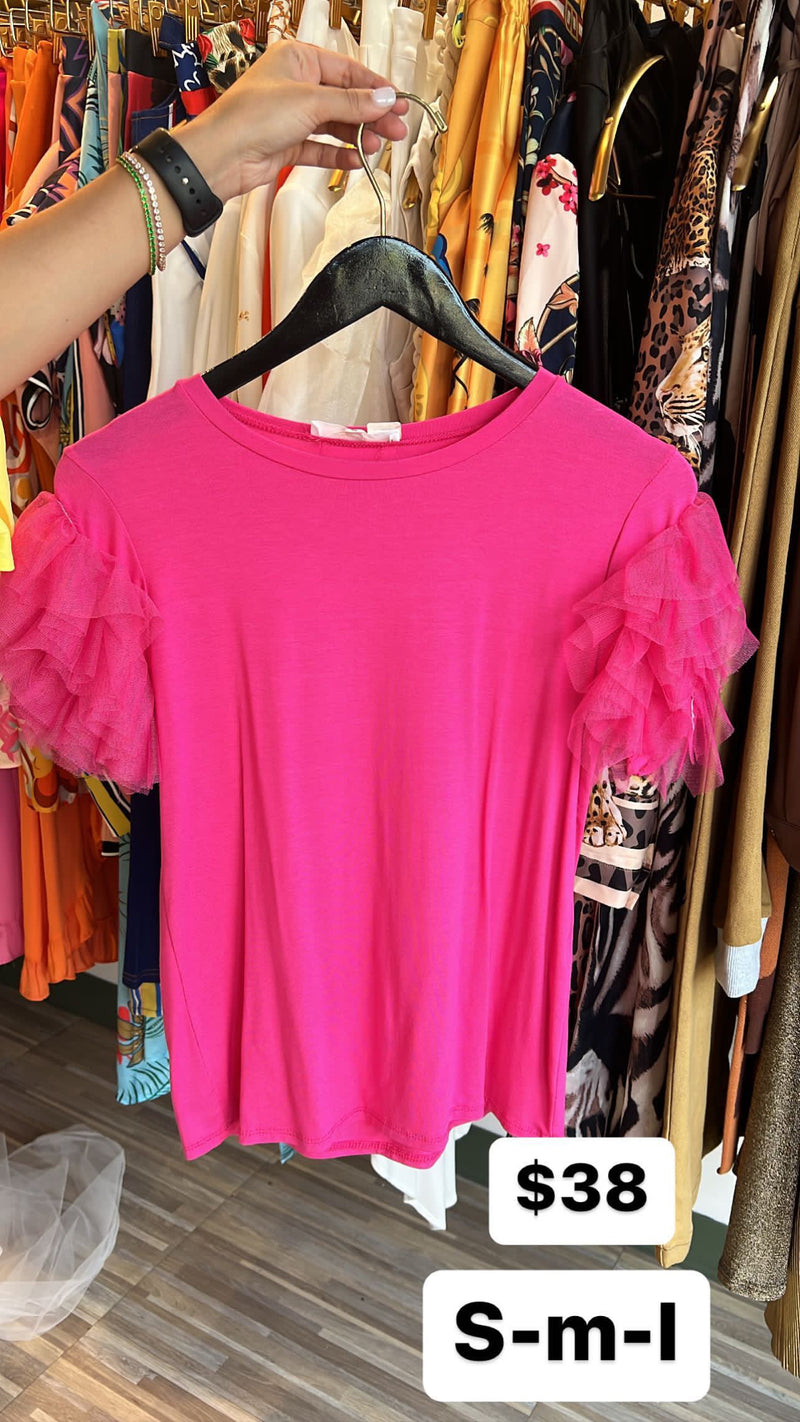 Basic Tulle Shirt Pink